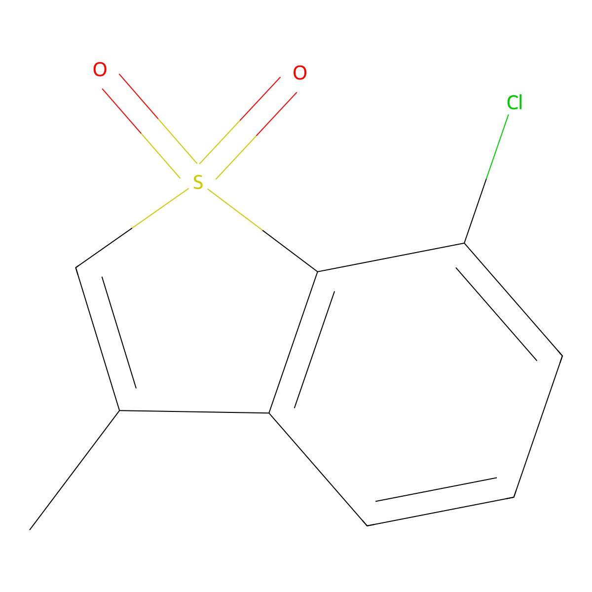 7-Chloro-3-methyl-1lambda6-benzothiophene-1,1-dione molecular structure, CAS 17514-69-1