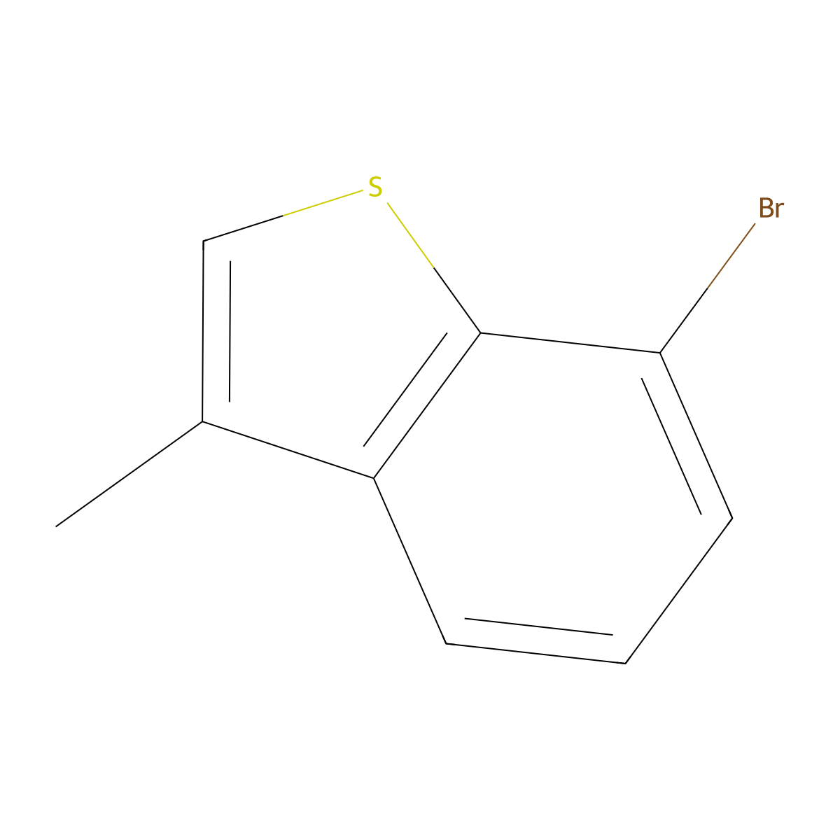 7-Bromo-3-methyl-1-benzothiophene molecular structure, CAS 17514-70-4