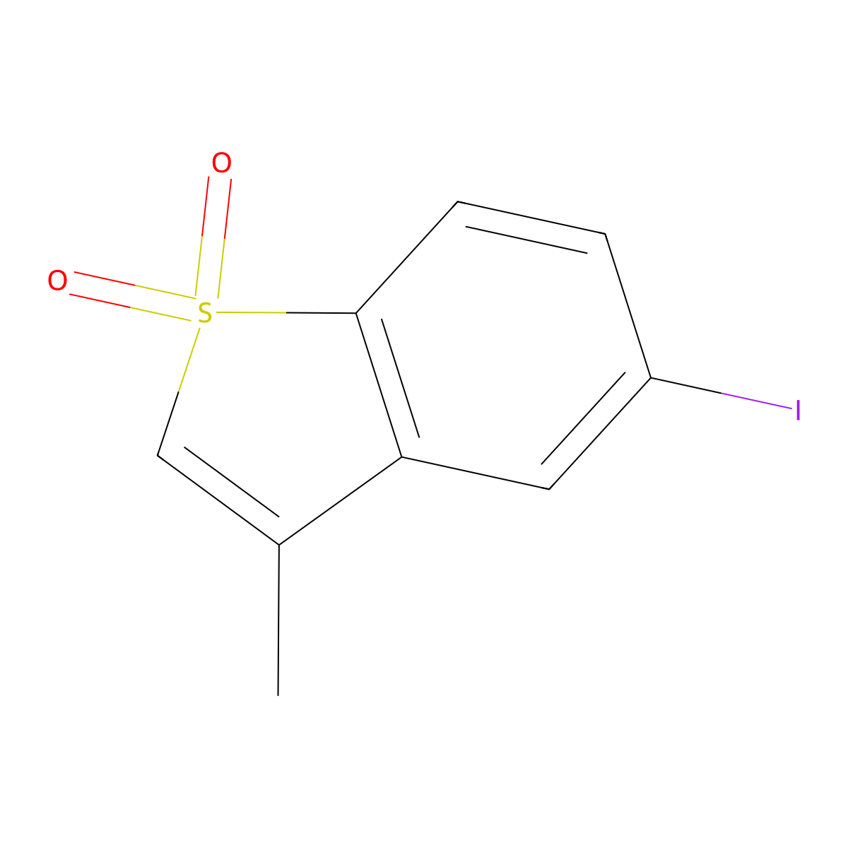 5-Iodo-3-methyl-1-benzothiophene 1,1-dioxide molecular structure, CAS 17514-75-9