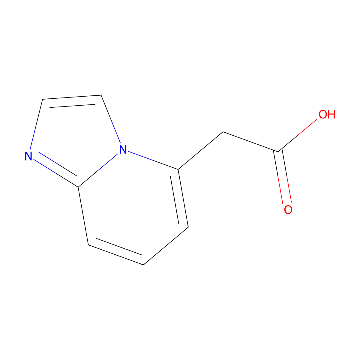 2-(Imidazo[1,2-a]pyridin-5-yl)acetic acid molecular structure, CAS 175143-91-6