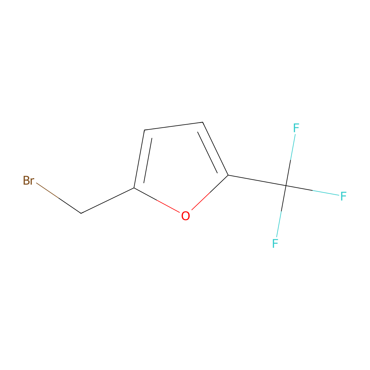 2-(Bromomethyl)-5-(trifluoromethyl)furan molecular structure, CAS 17515-77-4