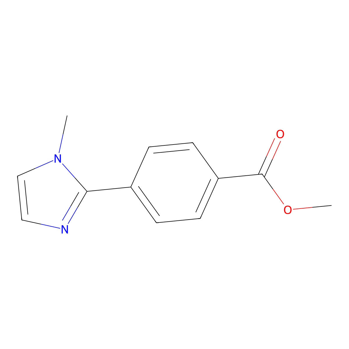 methyl 4-(1-methyl-1H-imidazol-2-yl)benzoate molecular structure, CAS 175152-65-5