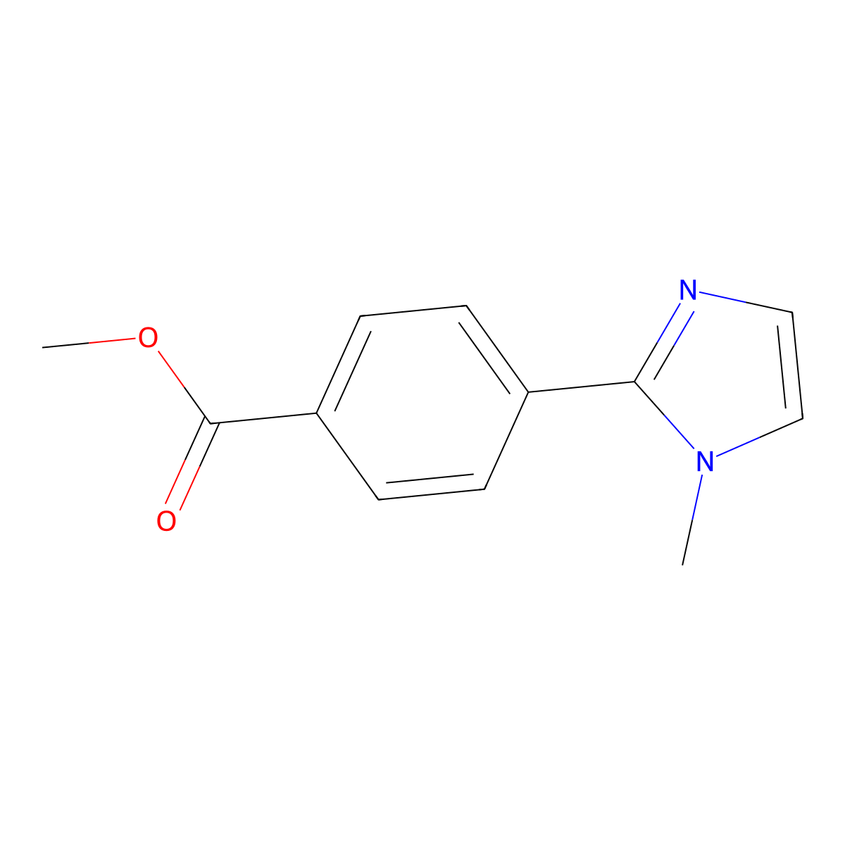 methyl 4-(1-methyl-1H-imidazol-2-yl)benzoate molecular structure, CAS 175152-65-5