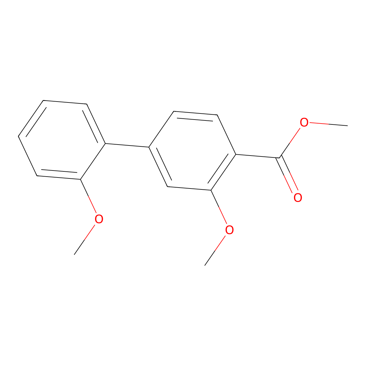 Methyl 2',3-dimethoxy[1,1'-biphenyl]-4-carboxylate molecular structure, CAS 175152-69-9