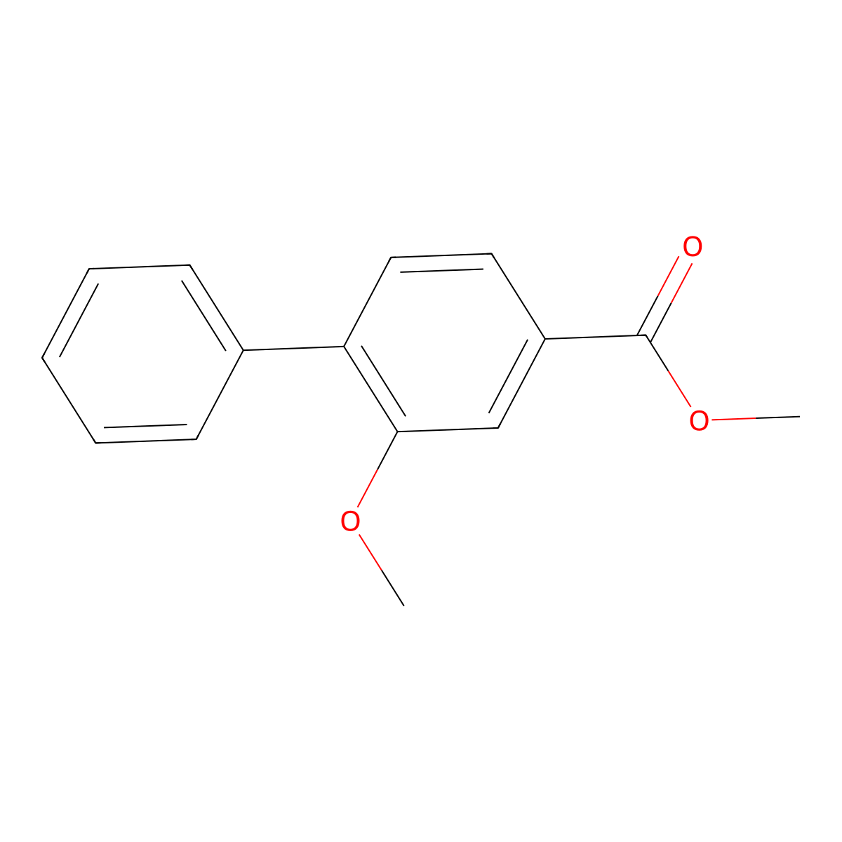 Methyl 2-methoxy-[1,1'-biphenyl]-4-carboxylate molecular structure, CAS 175152-72-4