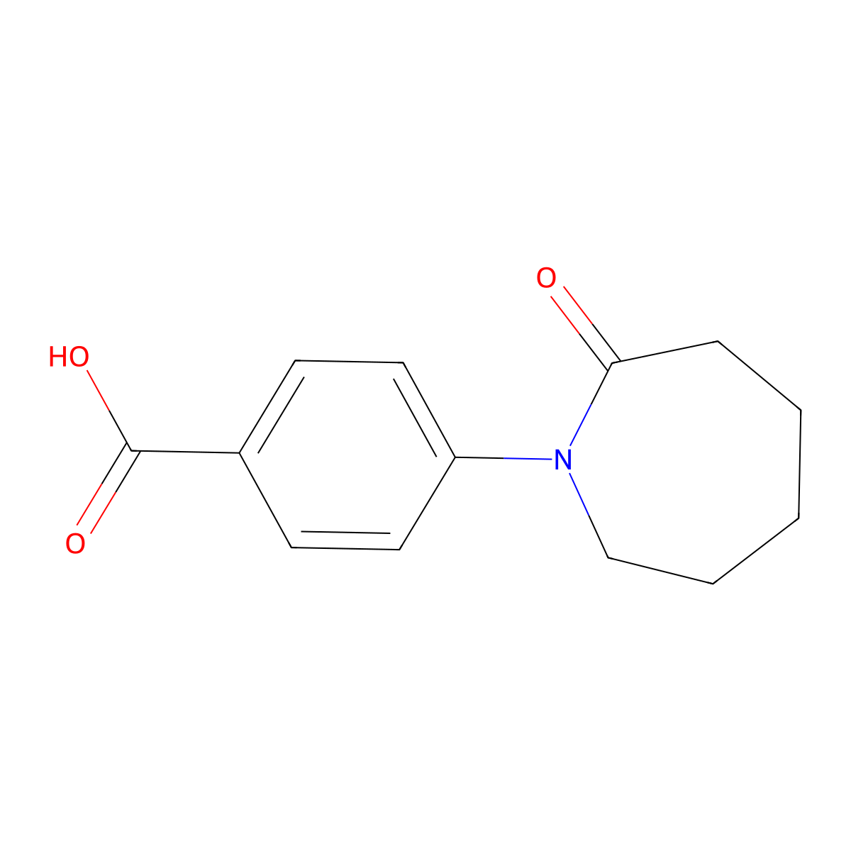 4-(2-Oxoazepan-1-yl)benzoic acid molecular structure, CAS 175153-02-3