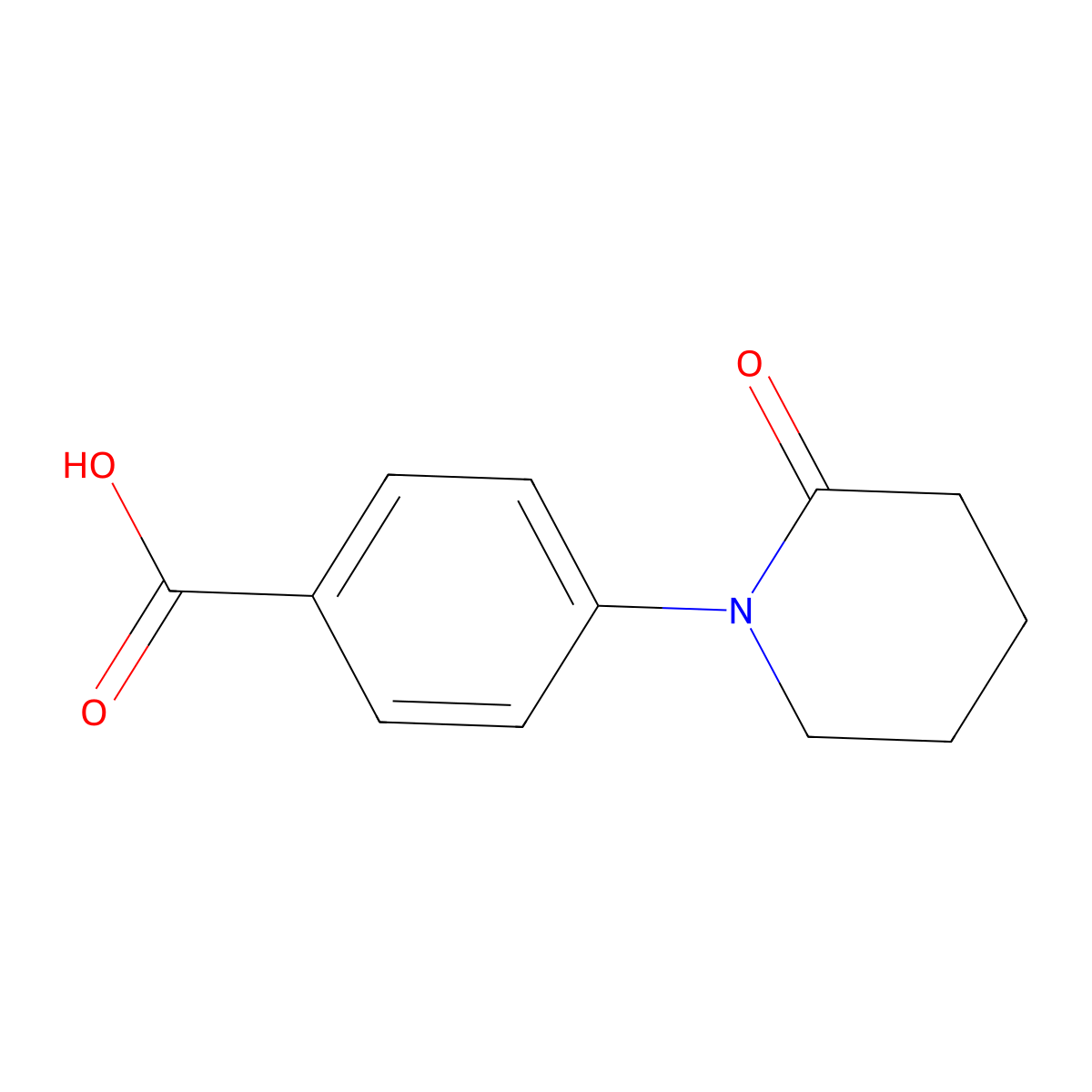 4-(2-Oxopiperidin-1-yl)benzoic acid molecular structure, CAS 175153-03-4