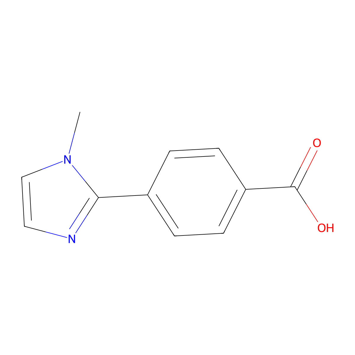 4-(1-Methyl-1H-imidazol-2-yl)-benzoic acid molecular structure, CAS 175153-08-9