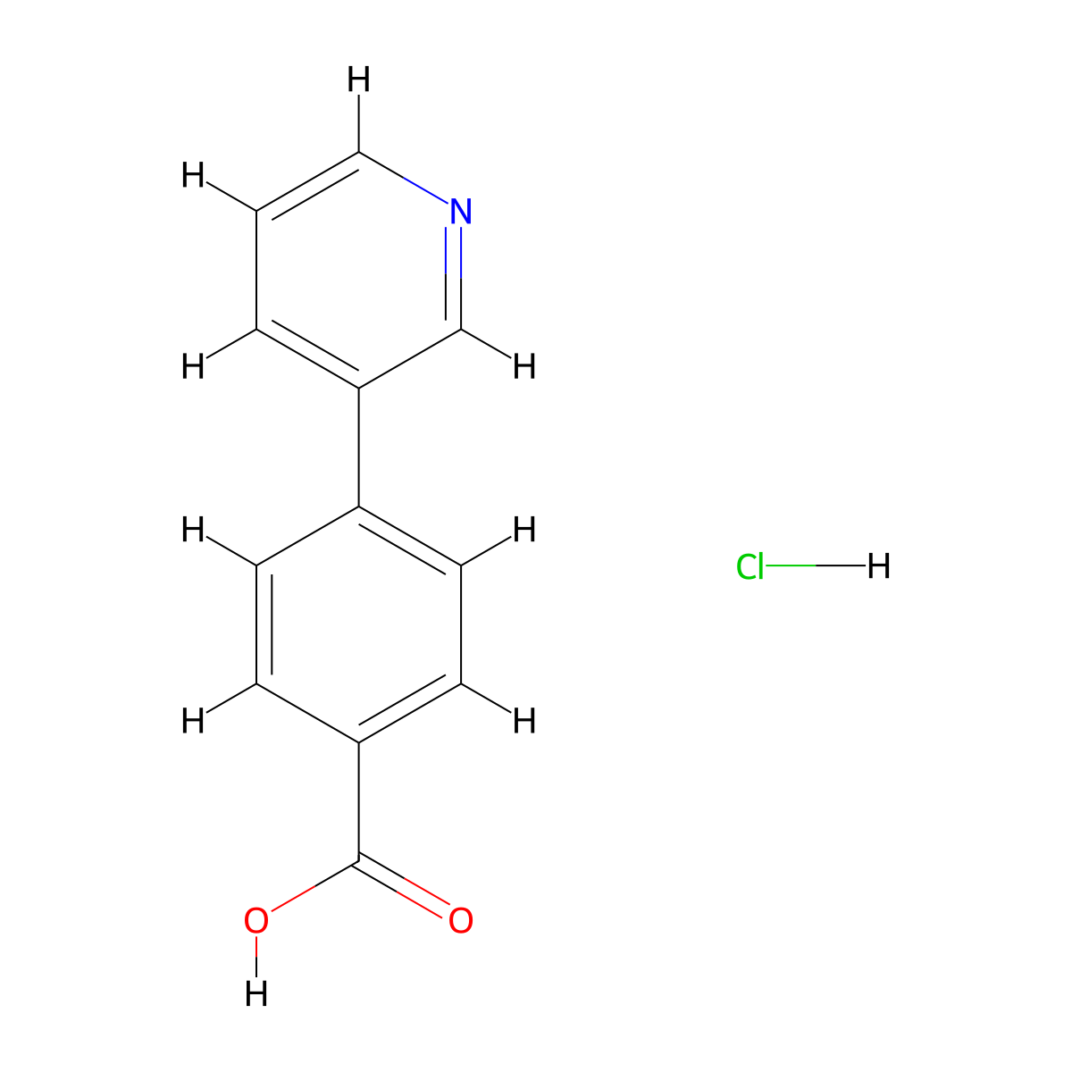 4-(Pyridin-3-YL)benzoic acid hydrochloride molecular structure, CAS 175153-10-3
