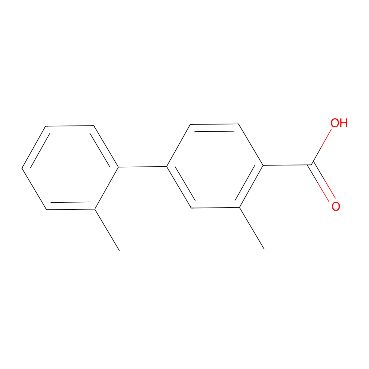 2',3-Dimethyl[1,1'-biphenyl]-4-carboxylic acid molecular structure, CAS 175153-29-4