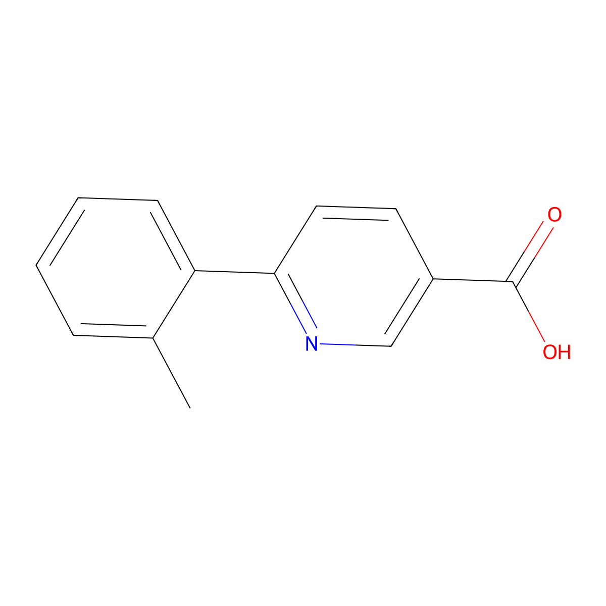 6-(o-Tolyl)nicotinic acid molecular structure, CAS 175153-32-9