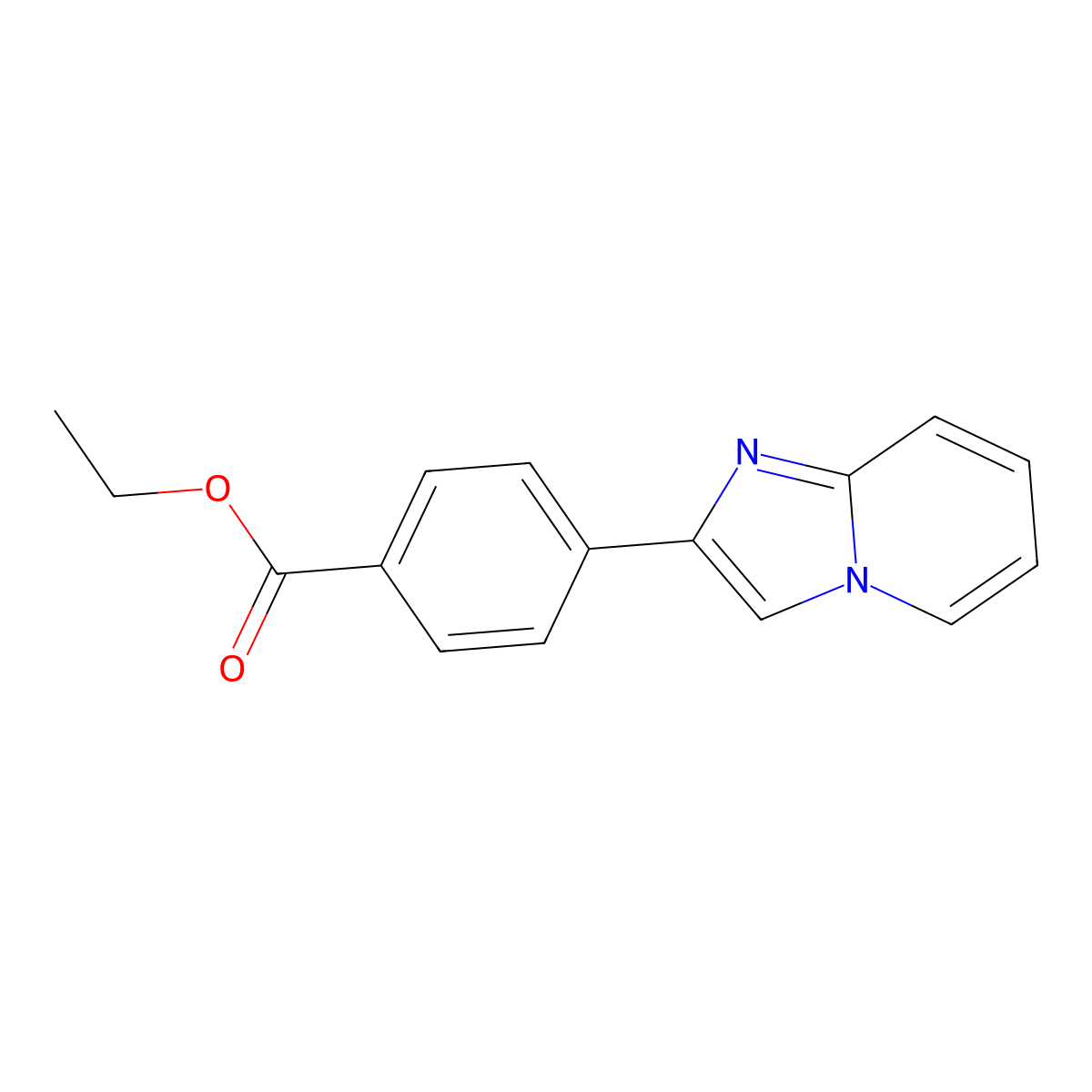 Ethyl 4-(imidazo[1,2-A]pyridin-2-YL)benzoate molecular structure, CAS 175153-33-0
