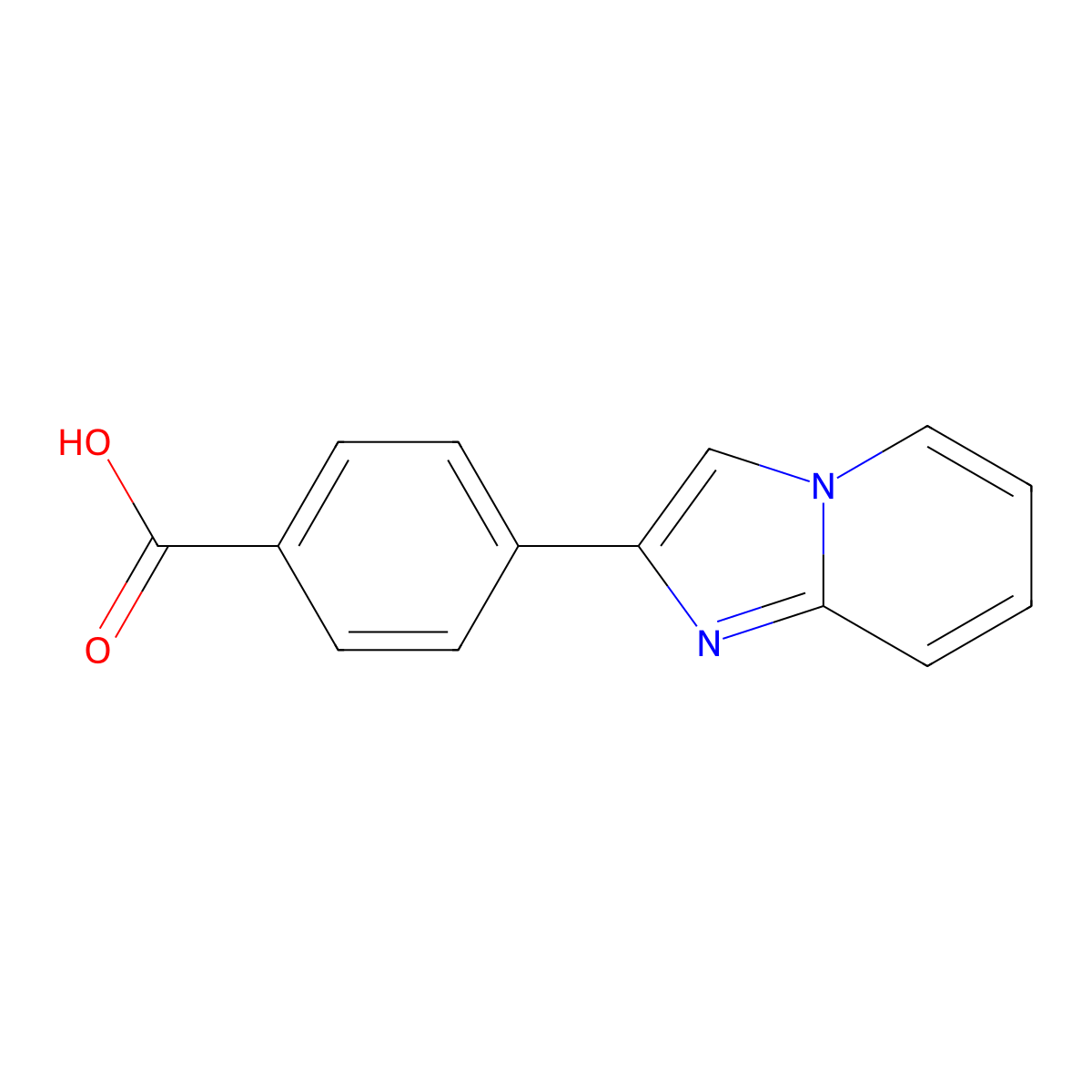 4-Imidazo[1,2-a]pyridin-2-yl-benzoic acid molecular structure, CAS 175153-35-2