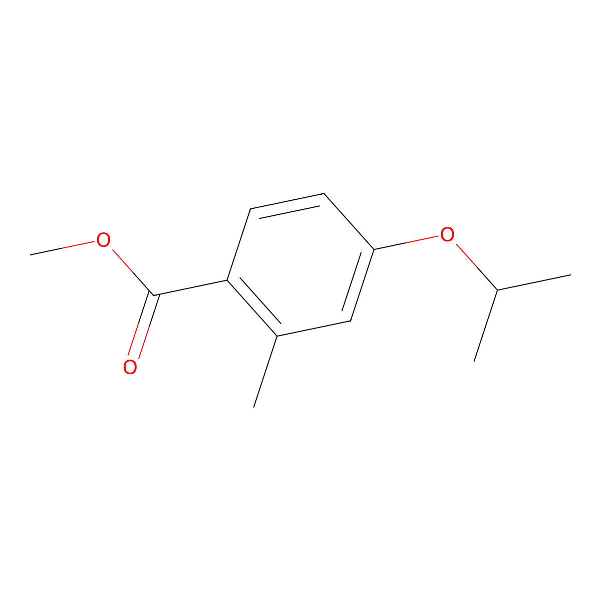 Methyl 2-methyl-4-propan-2-yloxybenzoate molecular structure, CAS 175153-41-0