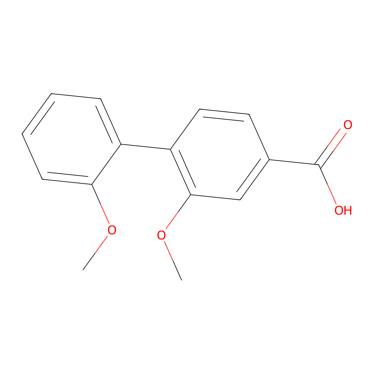 3-Methoxy-4-(2-methoxyphenyl)benzoic acid molecular structure, CAS 175153-64-7