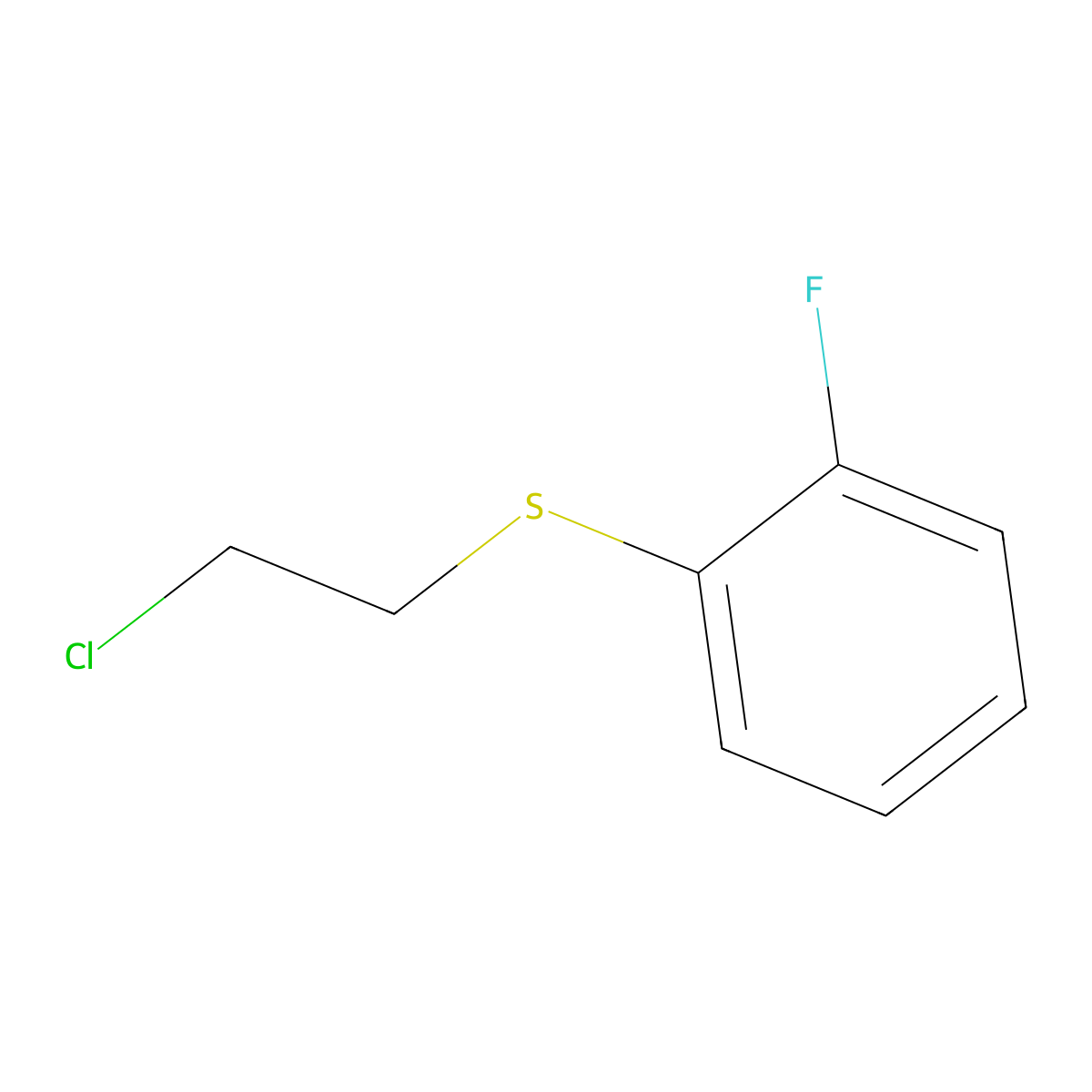 1-[(2-Chloroethyl)sulfanyl]-2-fluorobenzene molecular structure, CAS 175154-40-2