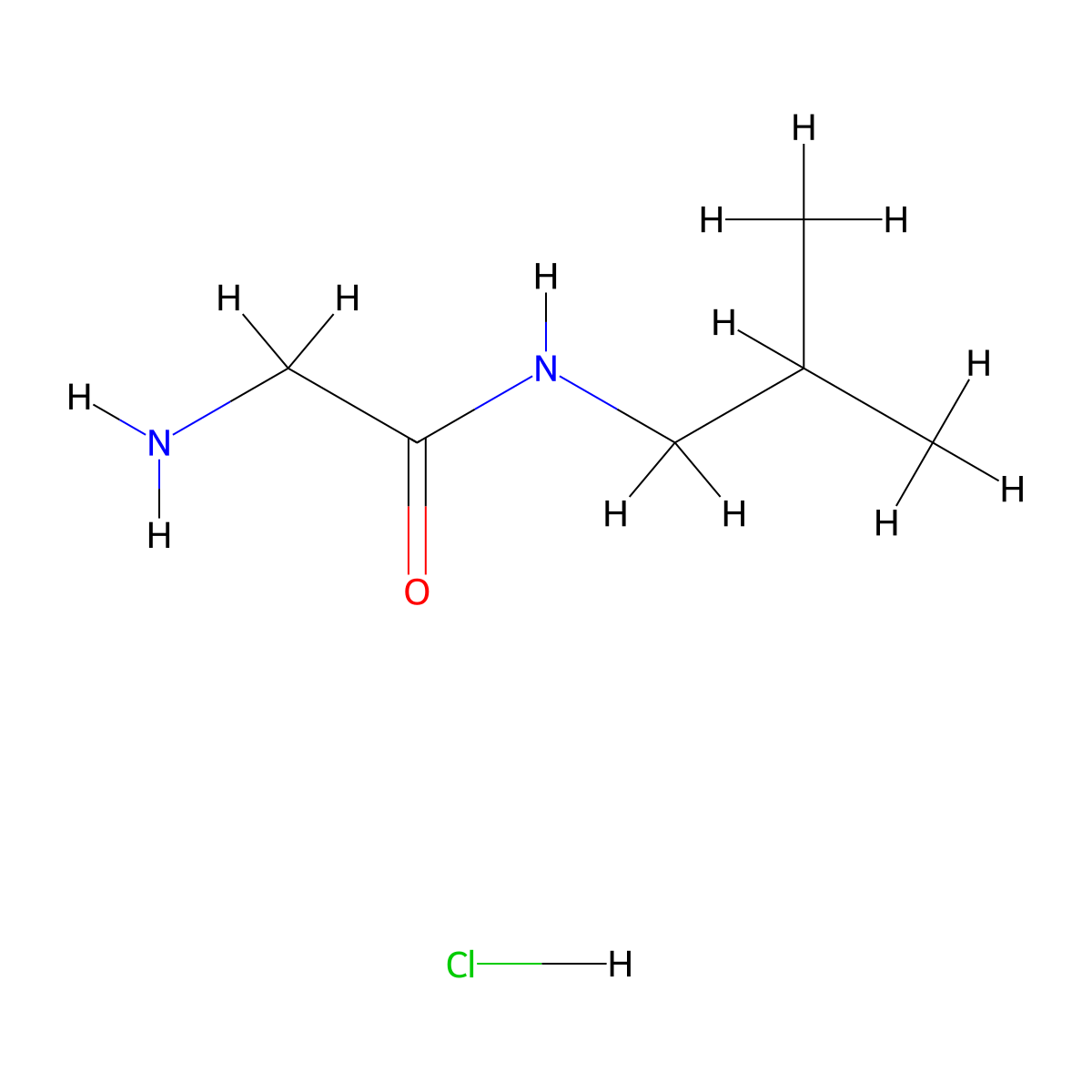 2-Amino-N-isobutylacetamide hydrochloride molecular structure, CAS 175154-42-4