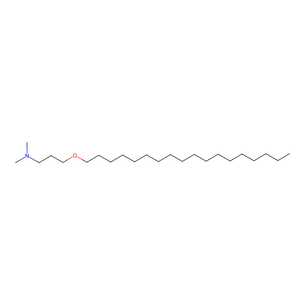 Stearoxypropyl dimethylamine molecular structure, CAS 17517-01-0