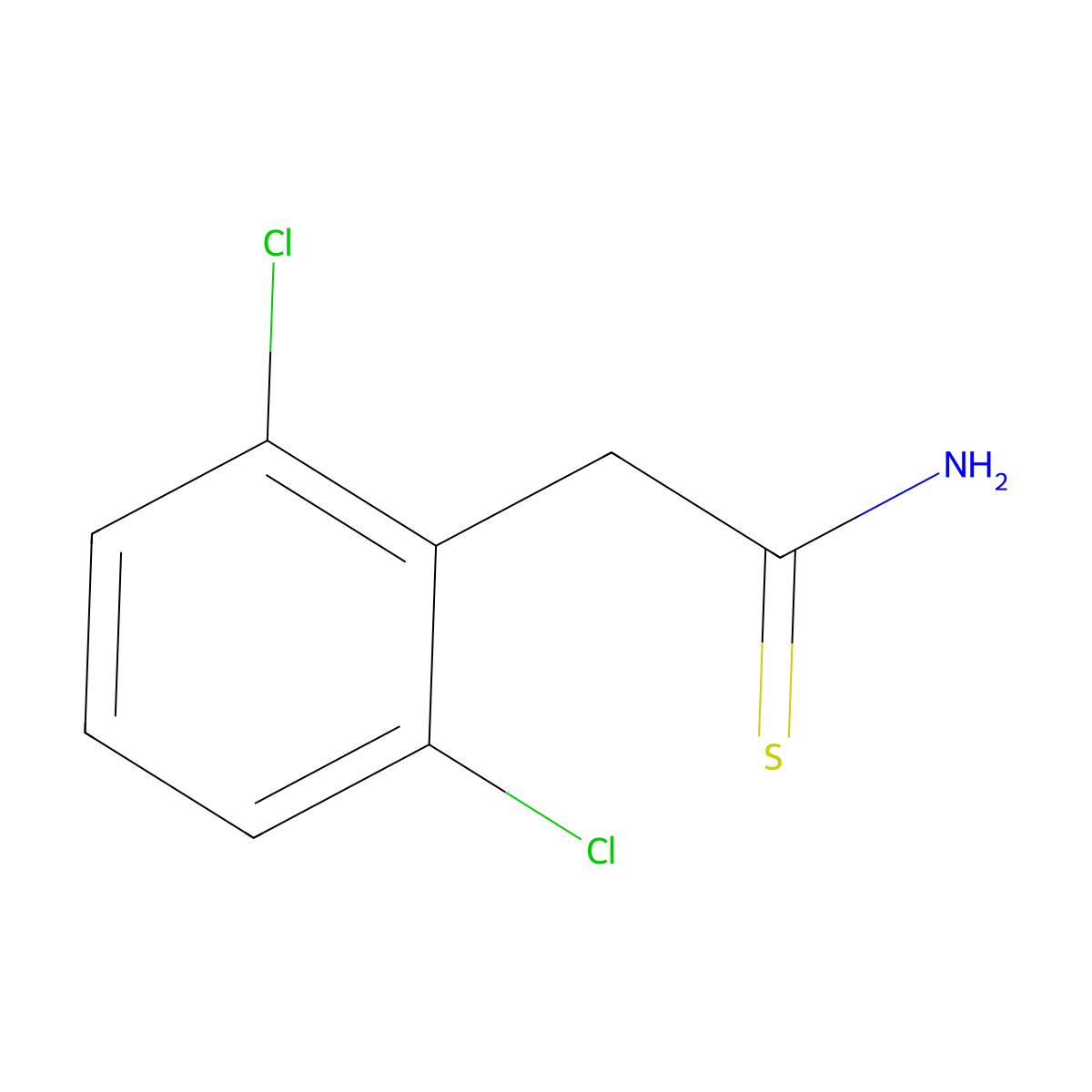 2-(2,6-Dichlorophenyl)ethanethioamide molecular structure, CAS 17518-49-9