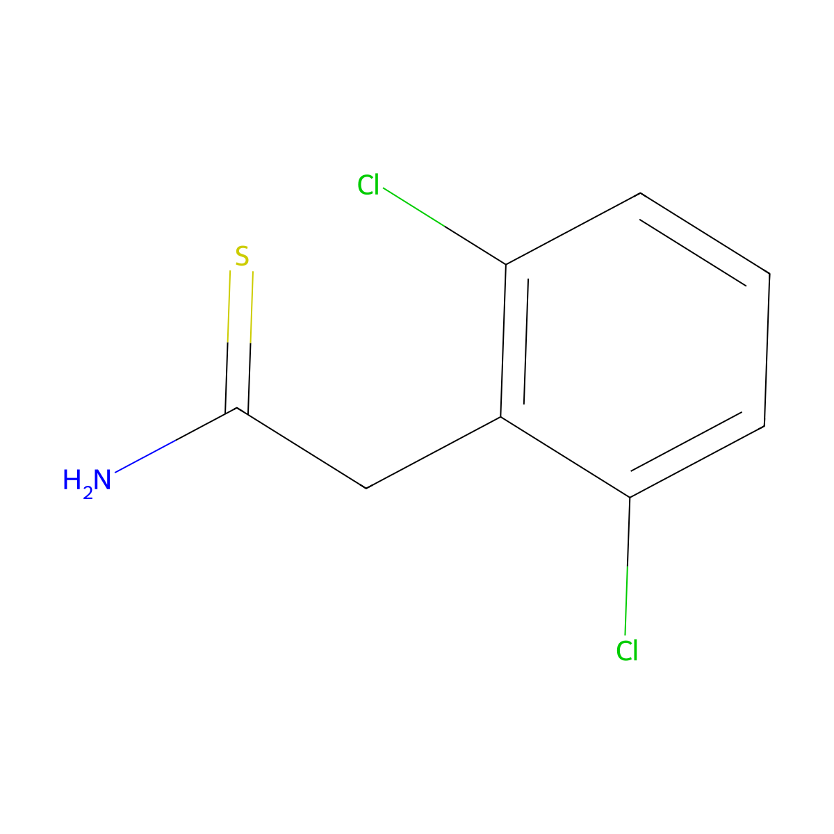 2-(2,6-Dichlorophenyl)ethanethioamide molecular structure, CAS 17518-49-9