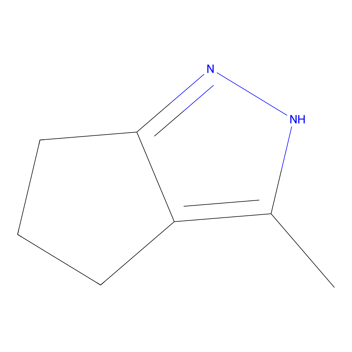 3-Methyl-1,4,5,6-tetrahydrocyclopenta[c]pyrazole molecular structure, CAS 1752-21-2