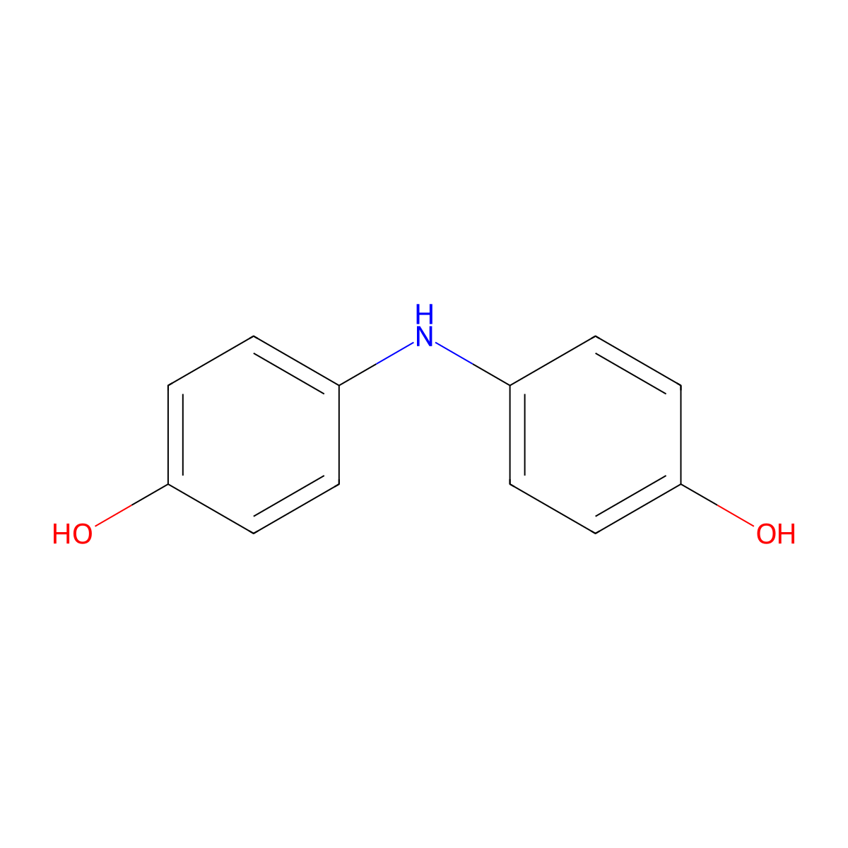 Phenol, 4,4'-iminobis- molecular structure, CAS 1752-24-5