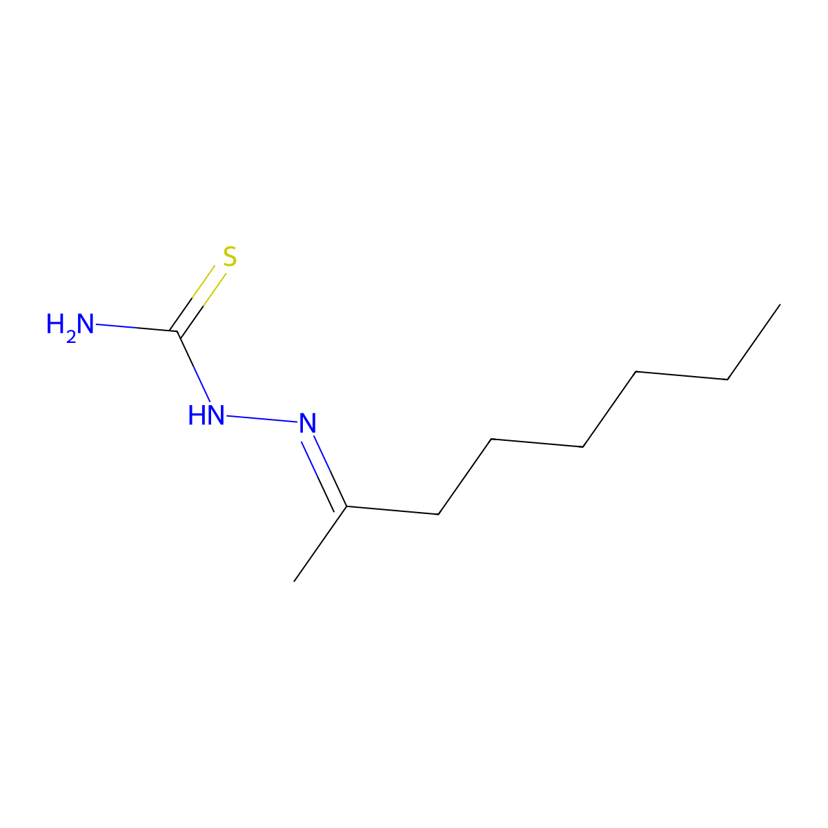 2-(Octan-2-ylidene)hydrazine-1-carbothioamide molecular structure, CAS 1752-38-1