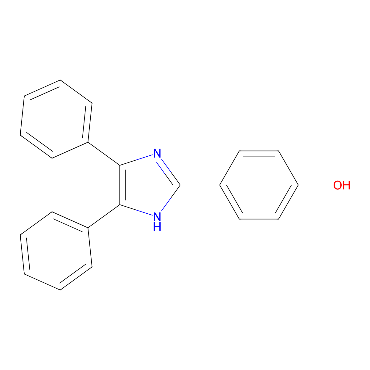 4-(4,5-Diphenyl-1H-imidazol-2-yl)phenol (for Biochemical Research) molecular structure, CAS 1752-94-9