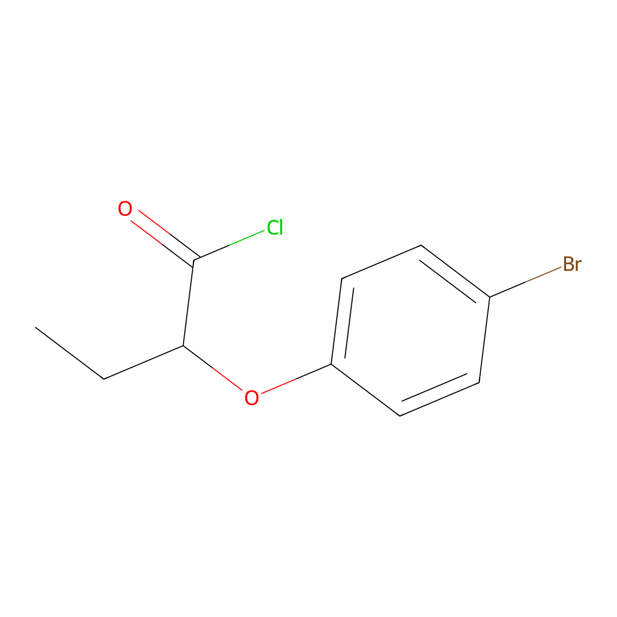 2-(4-Bromophenoxy)butanoyl chloride molecular structure, CAS 17520-86-4