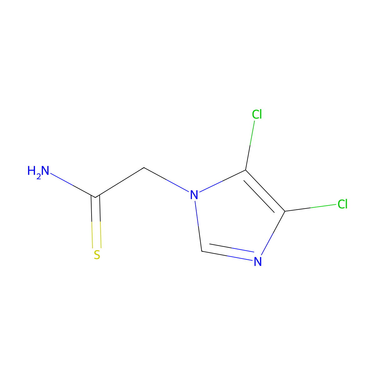 2-(4,5-Dichloro-1H-imidazol-1-yl)ethanethioamide molecular structure, CAS 175201-50-0