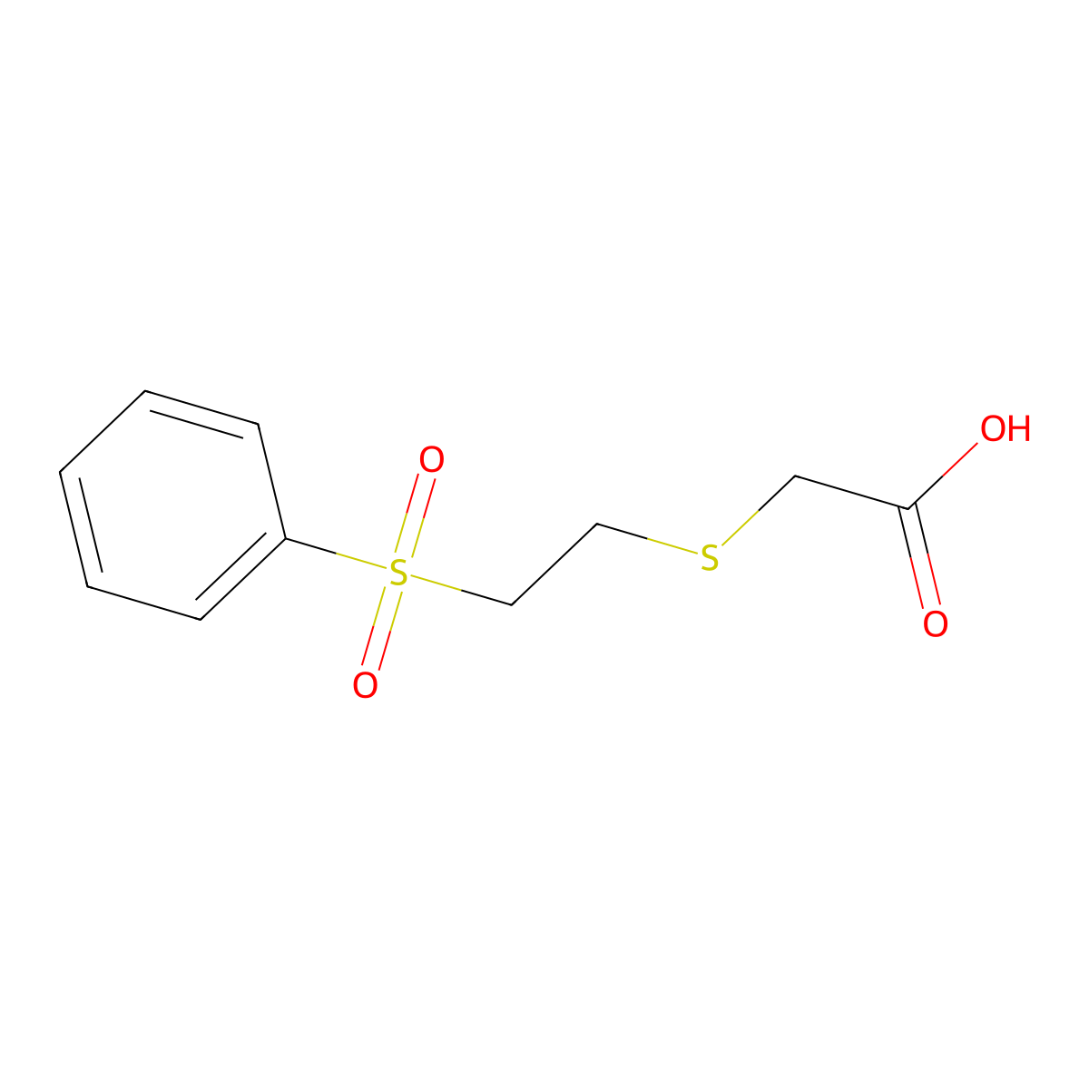 2-{[2-(Phenylsulfonyl)ethyl]thio}acetic acid molecular structure, CAS 175201-57-7
