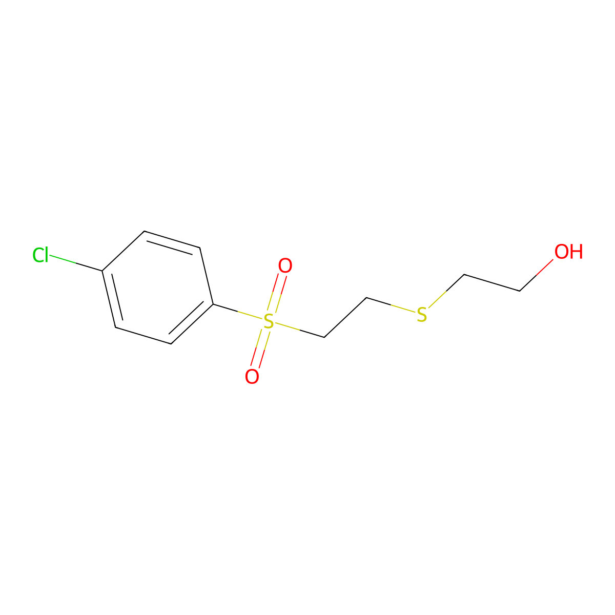 2-((2-[(4-Chlorophenyl)sulfonyl]ethyl)thio)ethan-1-ol molecular structure, CAS 175201-61-3