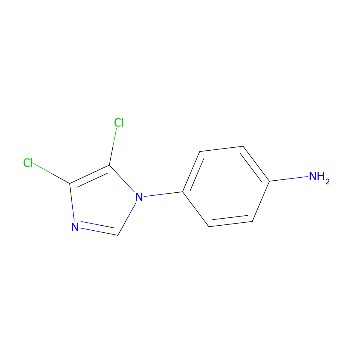 4-(4,5-Dichloro-1H-imidazol-1-yl)aniline molecular structure, CAS 175201-62-4