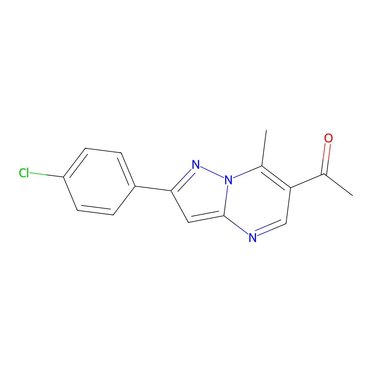 1-[2-(4-Chlorophenyl)-7-Methylpyrazolo[1,5-A]Pyrimidin-6-Yl]Ethan-1-One molecular structure, CAS 175201-63-5