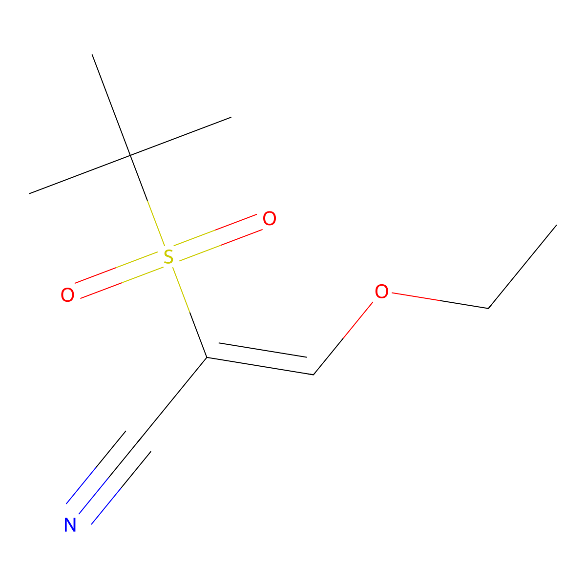2-(tert-Butylsulfonyl)-3-ethoxyacrylonitrile molecular structure, CAS 175201-67-9