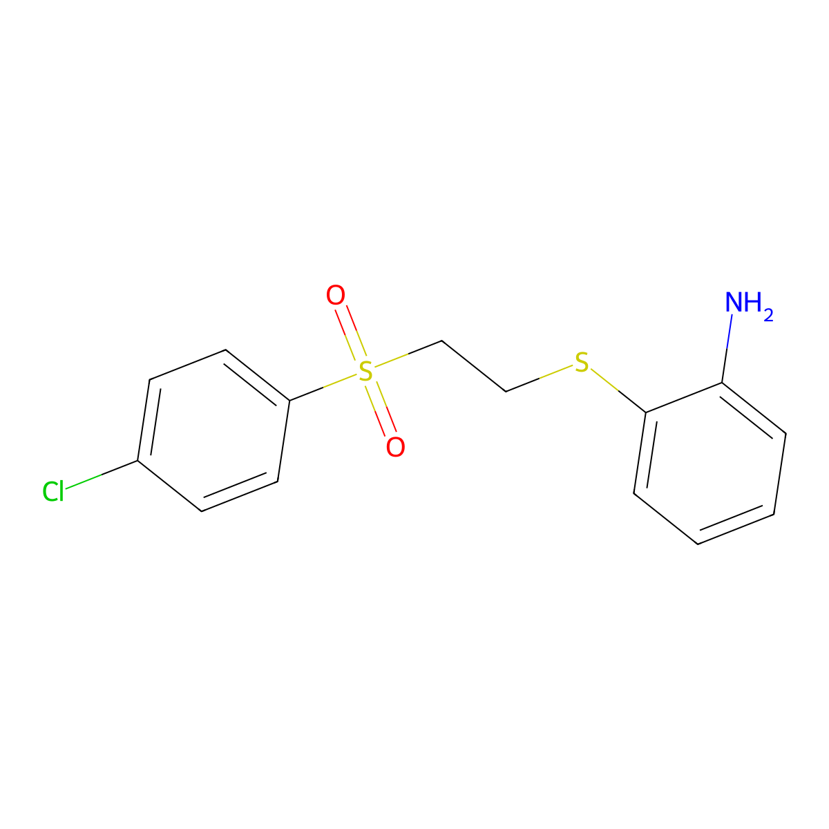 2-[2-(4-Chlorophenyl)sulfonylethylsulfanyl]aniline molecular structure, CAS 175201-83-9