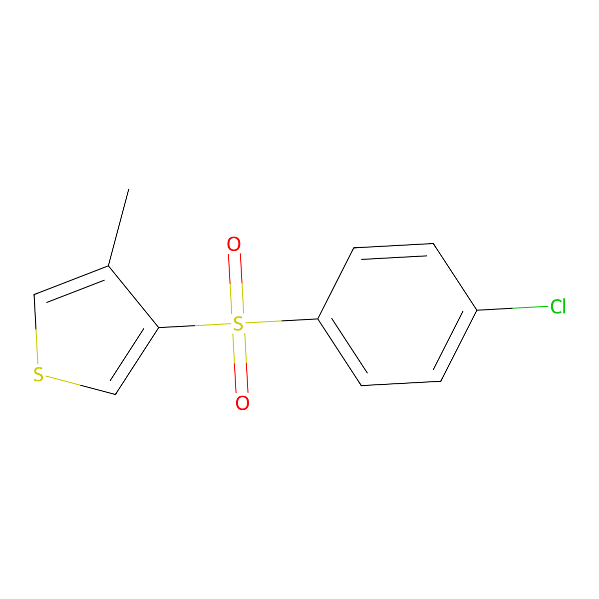 3-[(4-Chlorophenyl)sulfonyl]-4-methylthiophene molecular structure, CAS 175202-24-1