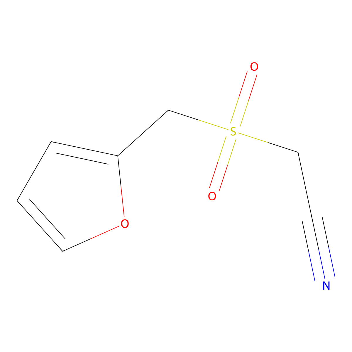 2-[(2-Furylmethyl)sulfonyl]acetonitrile molecular structure, CAS 175202-36-5