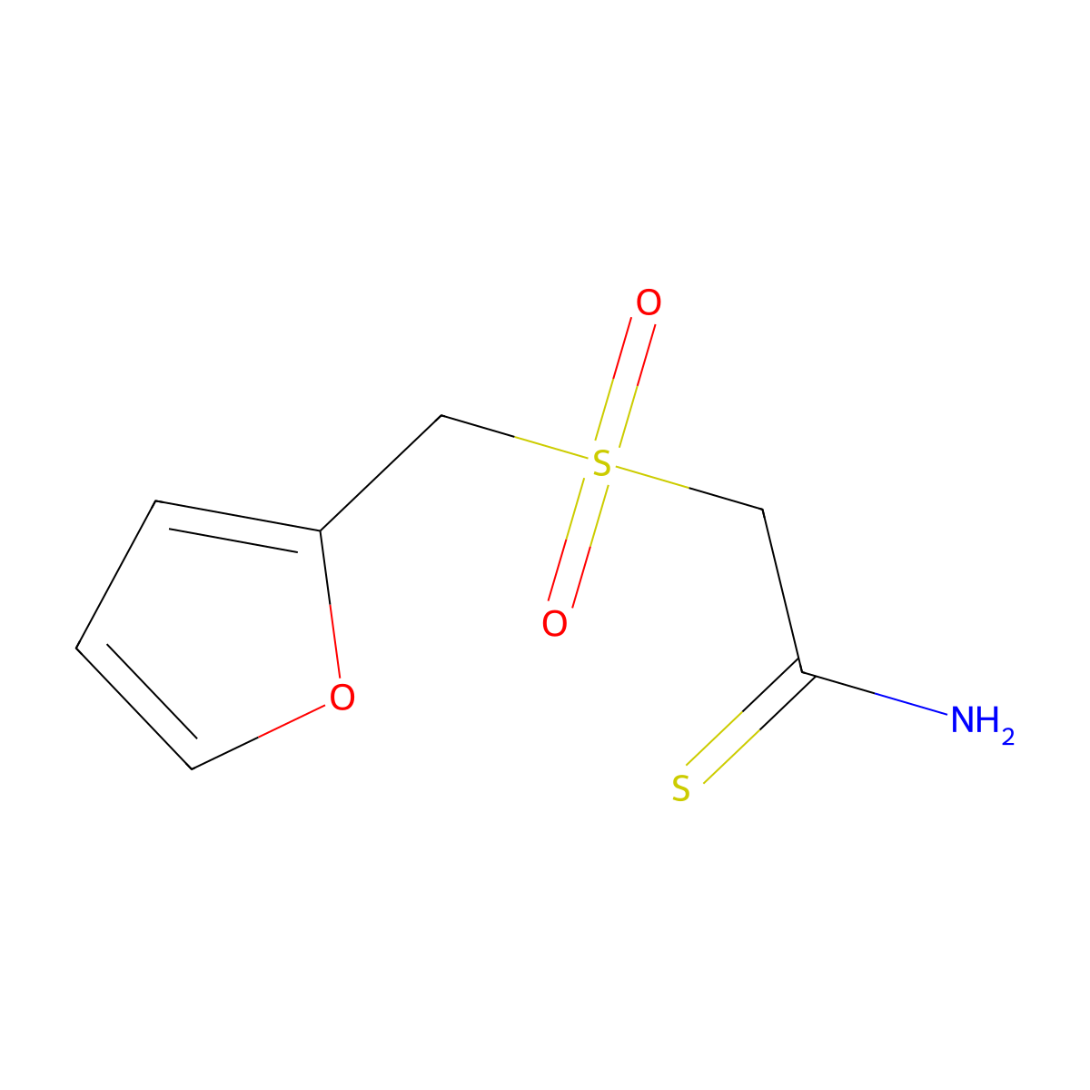2-[(2-Furylmethyl)sulfonyl]ethanethioamide molecular structure, CAS 175202-41-2