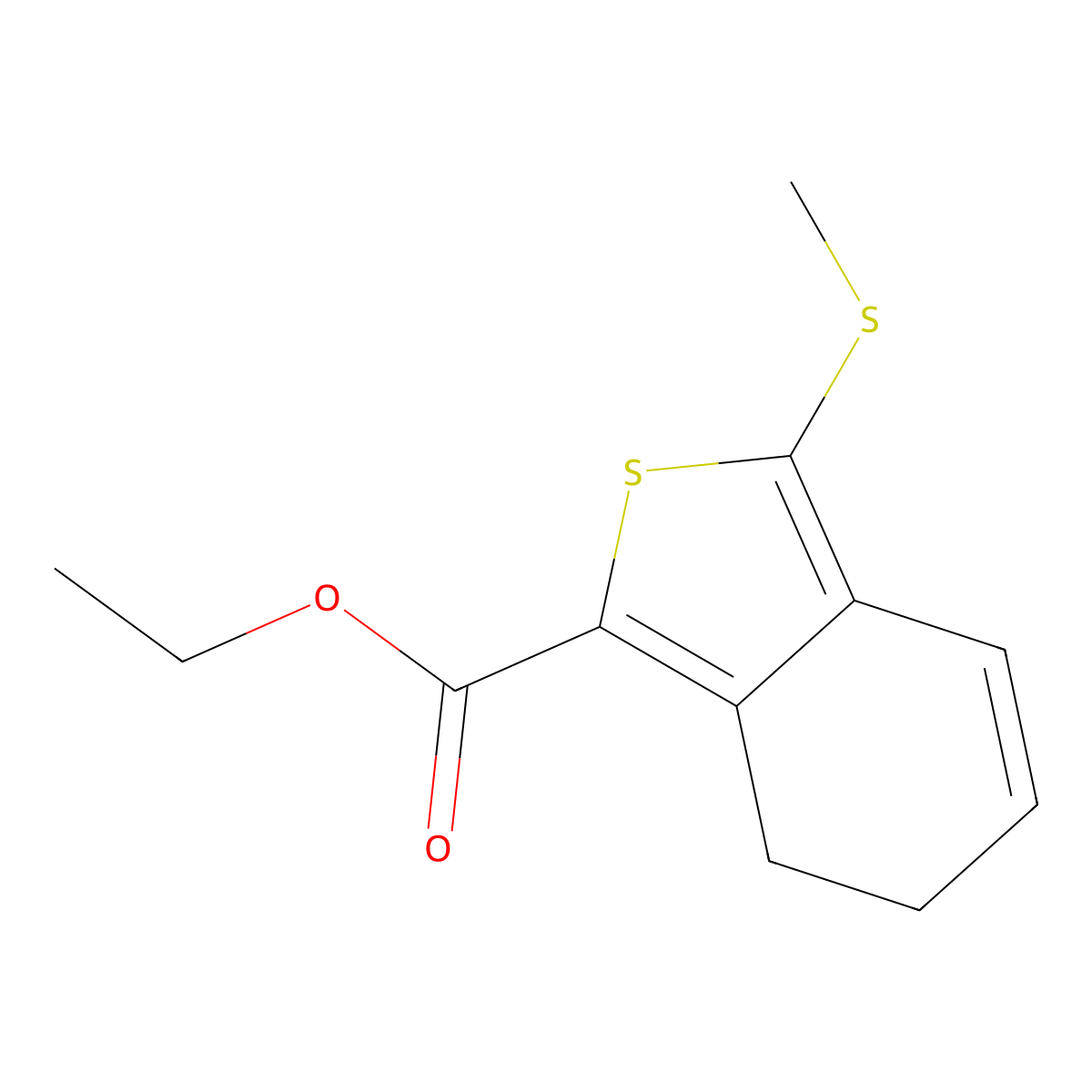 Ethyl 3-(methylthio)-6,7-dihydrobenzo[c]thiophene-1-carboxylate molecular structure, CAS 175202-53-6