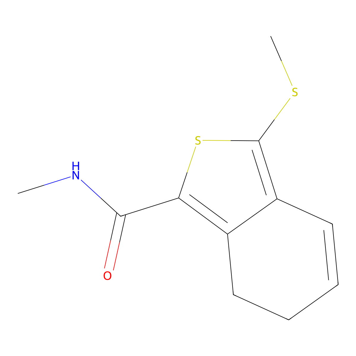 N1-methyl-3-(methylthio)-6,7-dihydrobenzo[c]thiophene-1-carboxamide molecular structure, CAS 175202-56-9