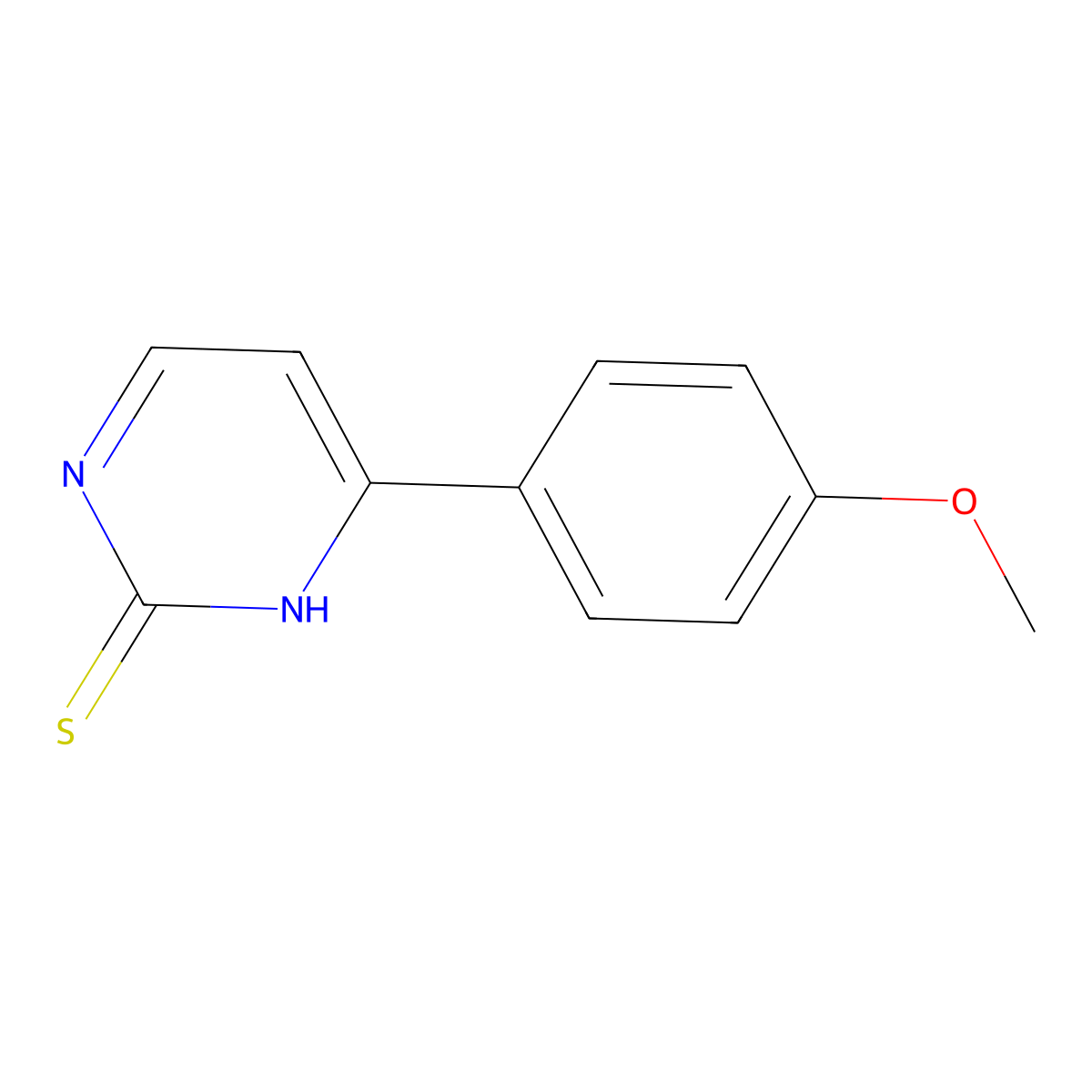4-(4-Methoxyphenyl)-2-pyrimidinethiol molecular structure, CAS 175202-77-4