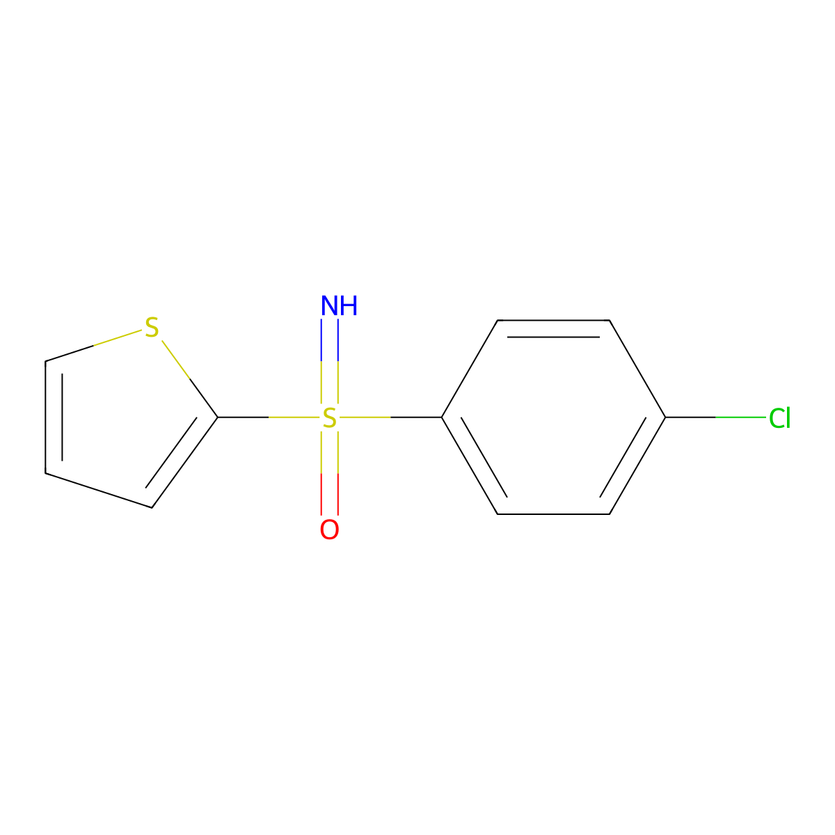 (4-Chlorophenyl)-imino-oxo-thiophen-2-yl-lambda6-sulfane molecular structure, CAS 175202-98-9