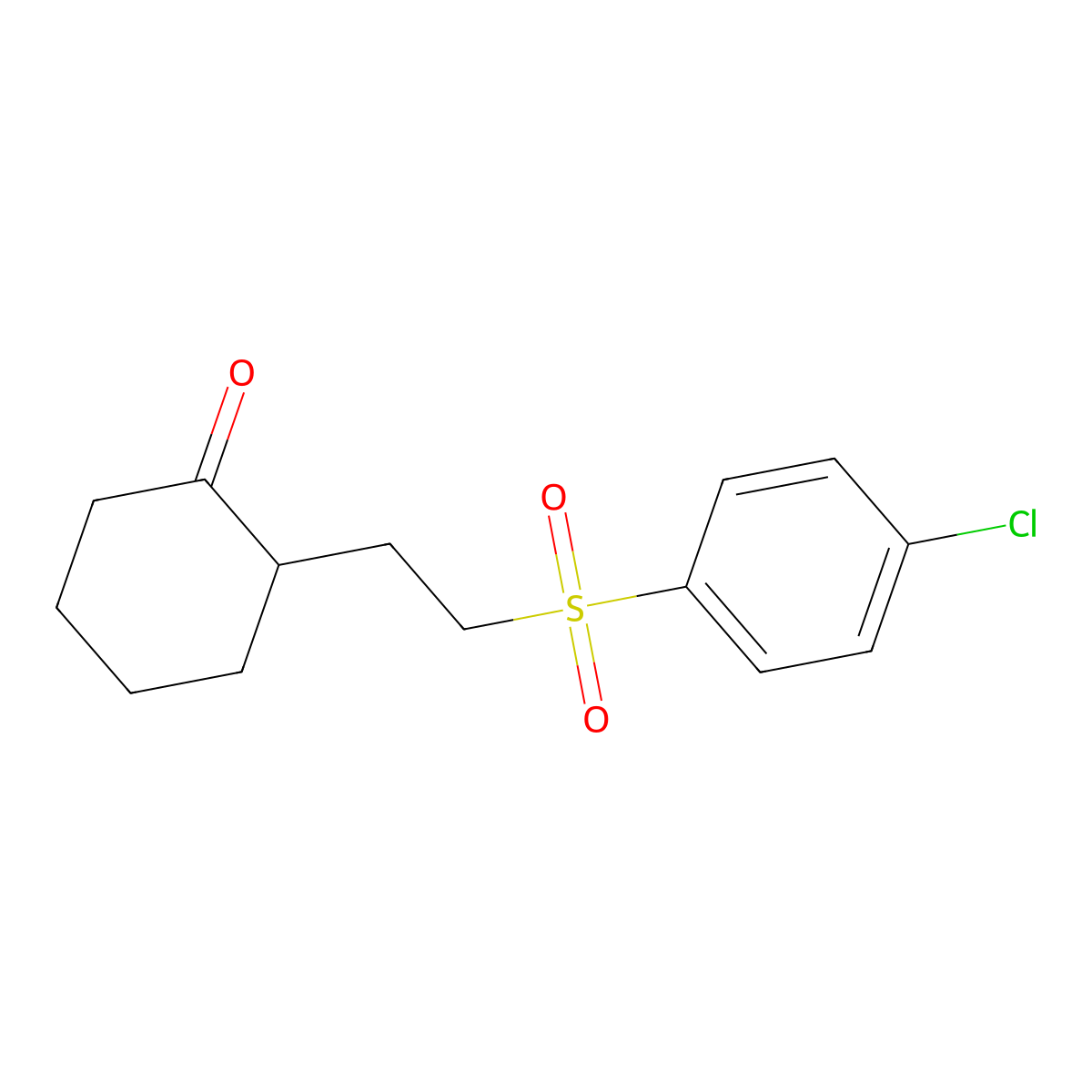 2-[2-[(4-Chlorophenyl)sulfonyl]ethyl]cyclohexan-1-one molecular structure, CAS 175202-99-0