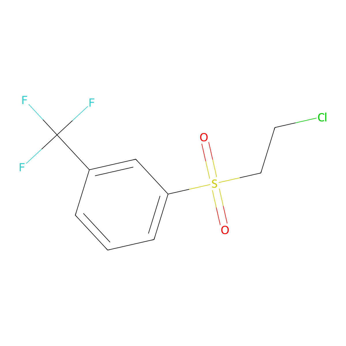 2-Chloroethyl-[3-(trifluoromethyl)phenyl]sulphone molecular structure, CAS 175203-09-5