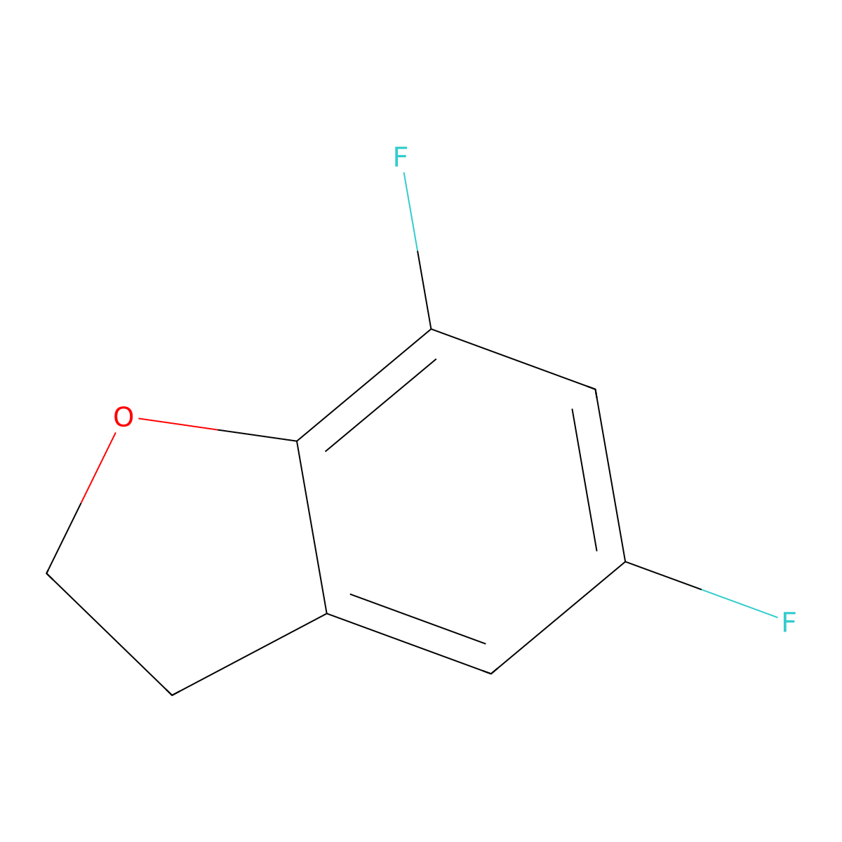 5,7-Difluoro-2,3-dihydrobenzofuran molecular structure, CAS 175203-20-0
