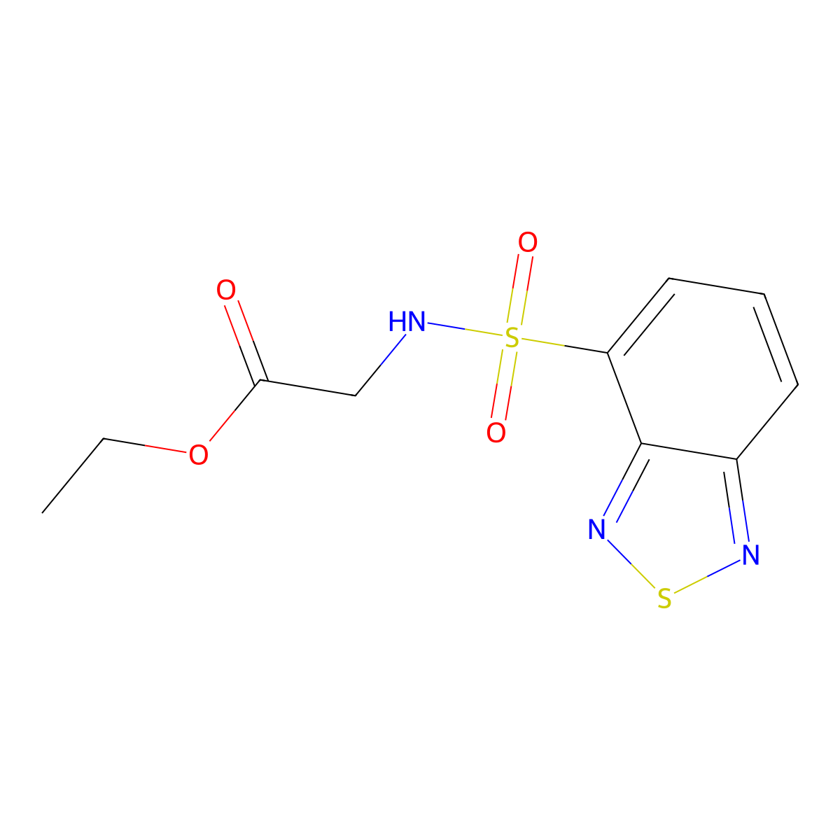 Ethyl 2-[(2,1,3-benzothiadiazol-4-ylsulfonyl)amino]acetate molecular structure, CAS 175203-25-5