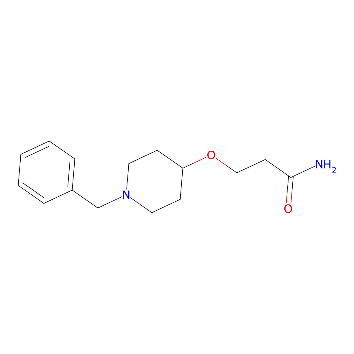 3-[(1-Benzylpiperidin-4-yl)oxy]propanamide molecular structure, CAS 175203-67-5