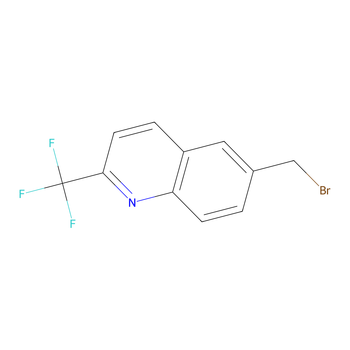 6-(Bromomethyl)-2-(trifluoromethyl)quinoline molecular structure, CAS 175203-72-2