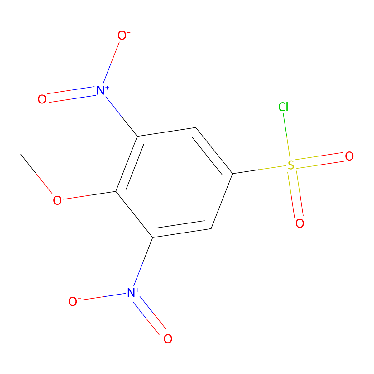 4-Methoxy-3,5-dinitrobenzene-1-sulfonyl chloride molecular structure, CAS 175203-74-4
